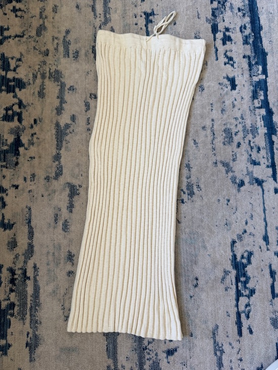 Free People Dresses & Skirts - Free People Cream Ribbed Knit Strapless Dress